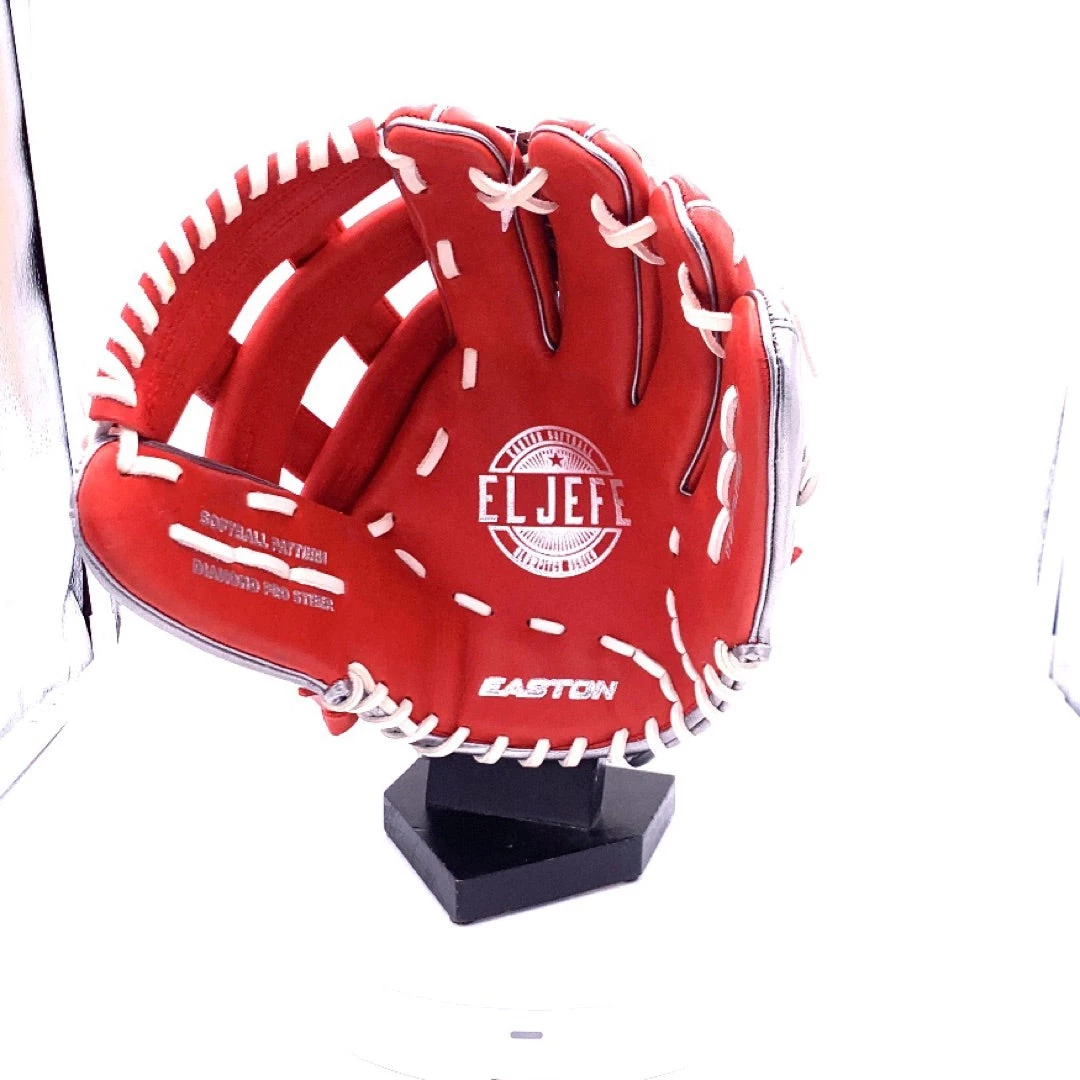 Smash It Sports Easton El Jefe Metallic Series-Red/Metallic Silver-12.5" Slowpitch Glove - Image 3