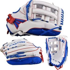 Smash It Sports 2022 Easton Small Batch No. 74 Slowpitch Softball Glove - White/Red/Royal