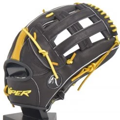 Smash It Sports Viper Japanese Kip Leather Slowpitch Softball Fielding Glove – Black/Yellow