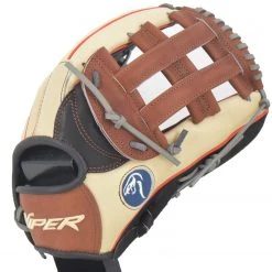Smash It Sports Viper Japanese Kip Leather Slowpitch Softball Fielding Glove β Carmel Black Tan
