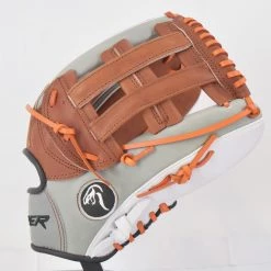 Smash It Sports Viper Japanese Kip Leather Slowpitch Softball Fielding Glove β Carmel/Grey/White/Orange