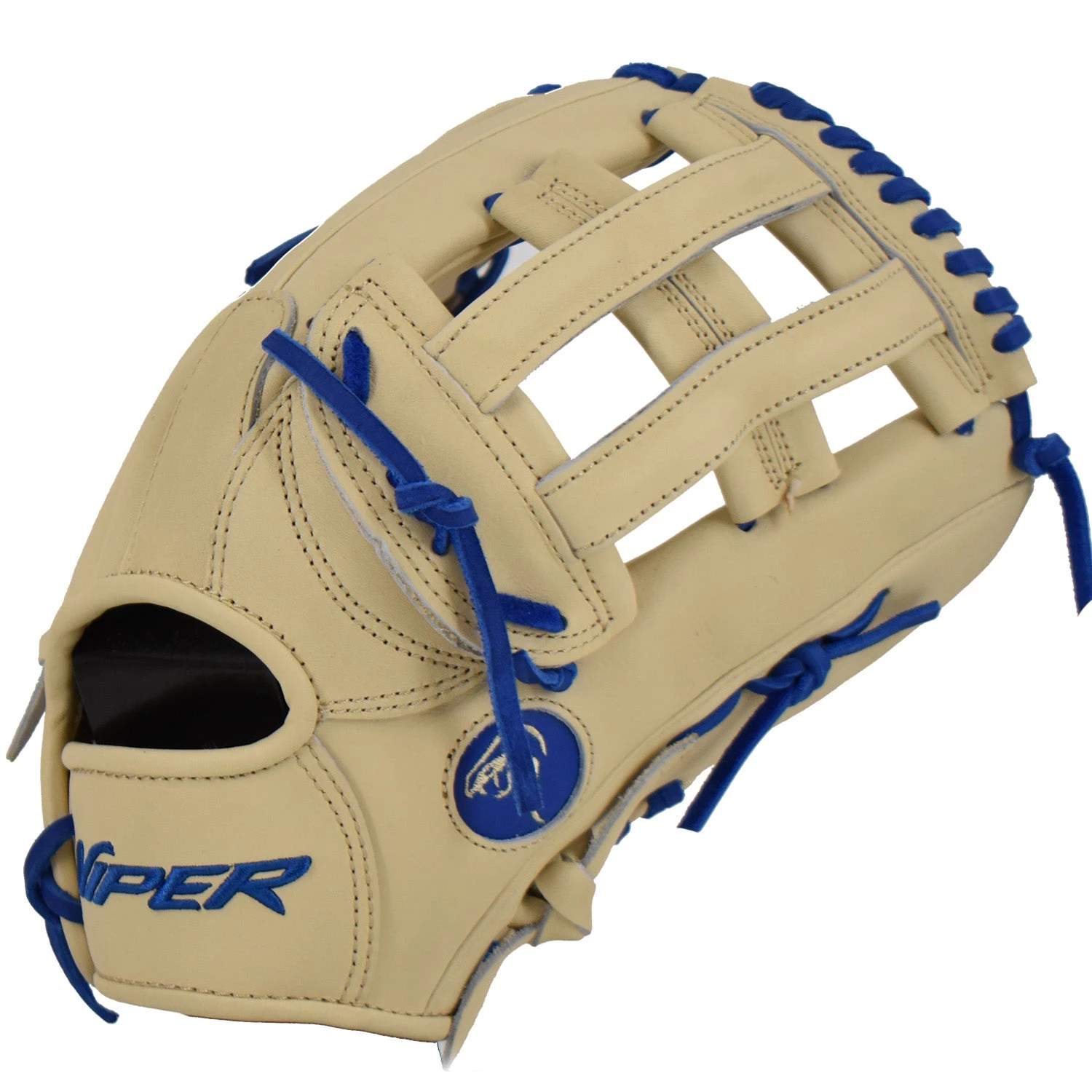 Smash It Sports Viper Japanese Kip Leather Slowpitch Softball Fielding Glove β Cream/Royal