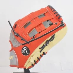 Smash It Sports Viper Japanese Kip Leather Slowpitch Softball Fielding Glove – Red/Grey/Tan